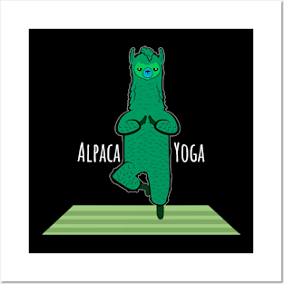 Alpaca Yoga T-Shirt Posters and Art